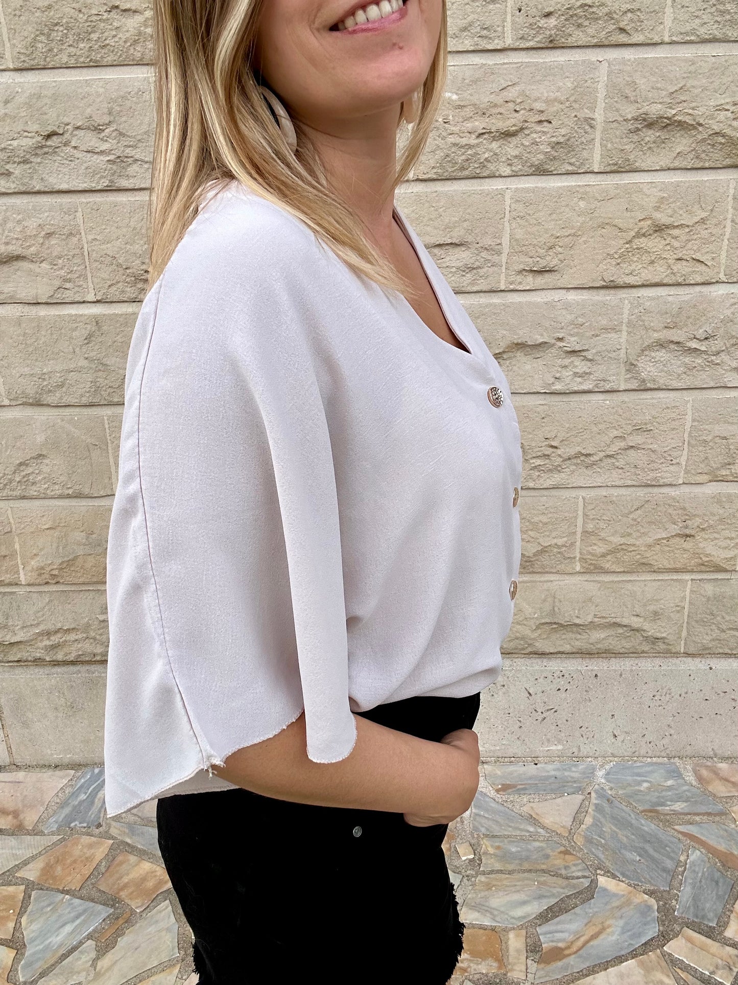 Blouse oversize boutonnée