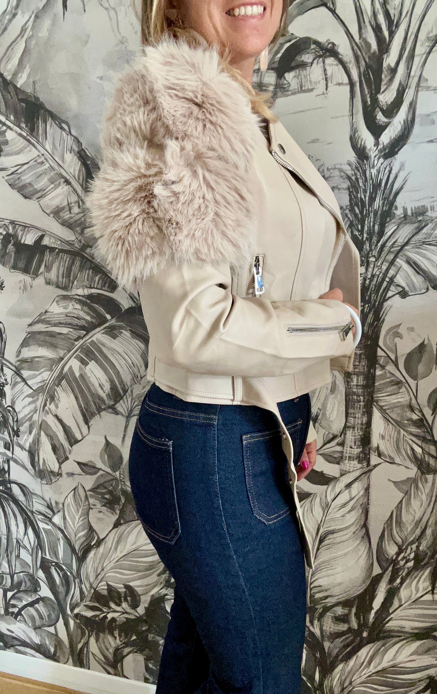 Veste en simili cuir