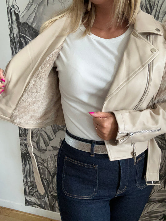 Veste en simili cuir