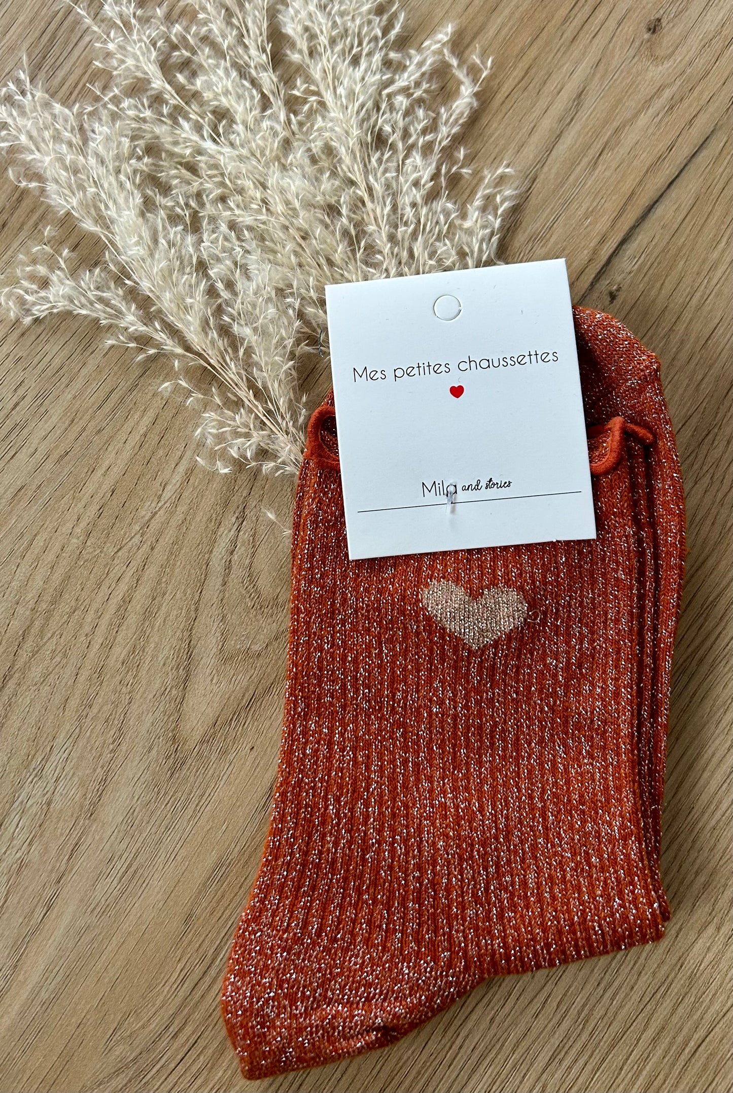 Chaussettes pailletées Coeur