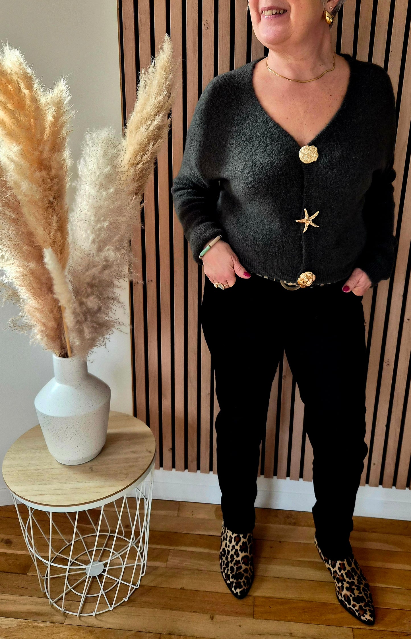 Gilet boutons dorés