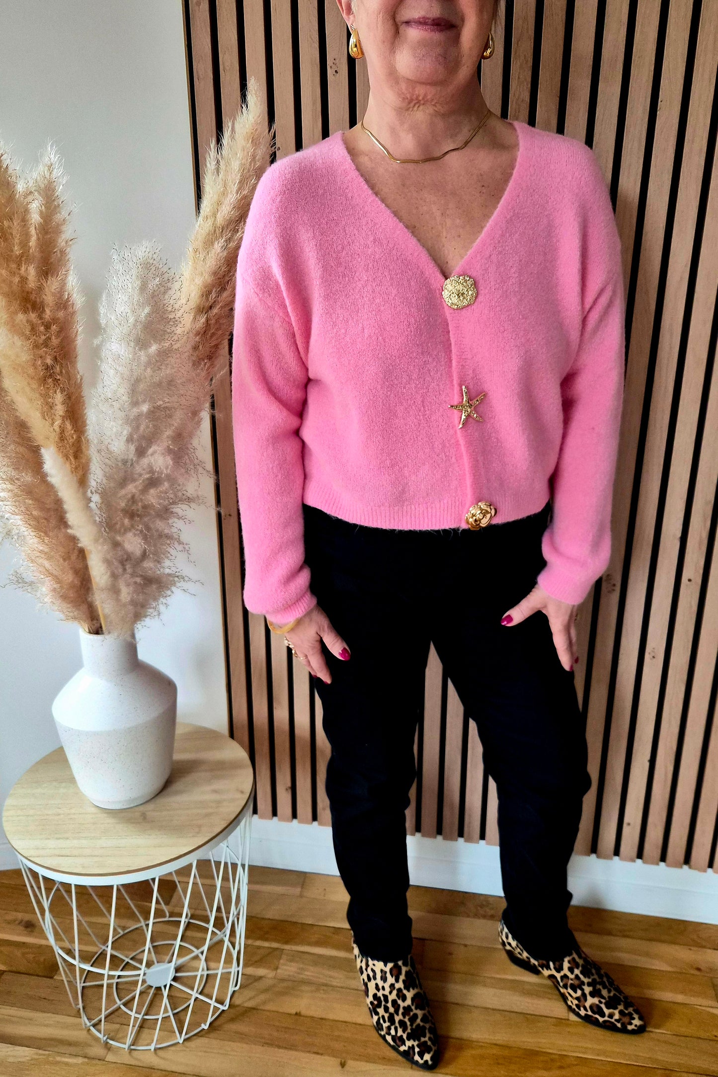 Gilet boutons dorés