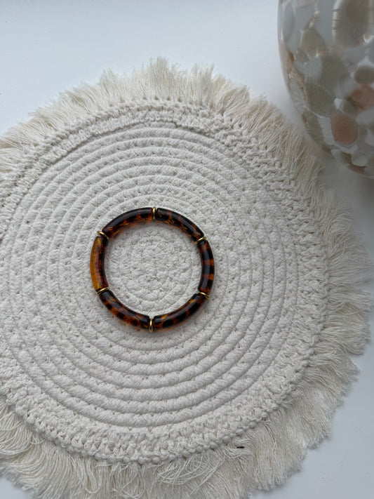 Bracelet élastique léopard