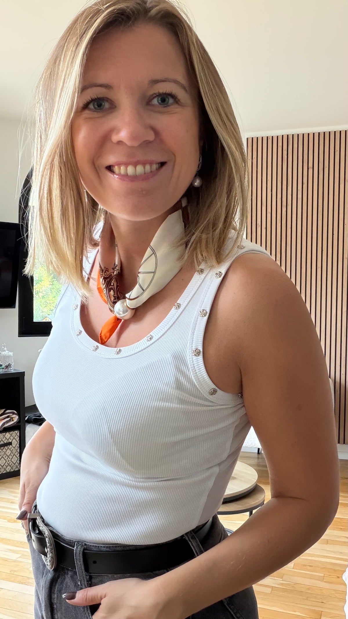Foulard perle