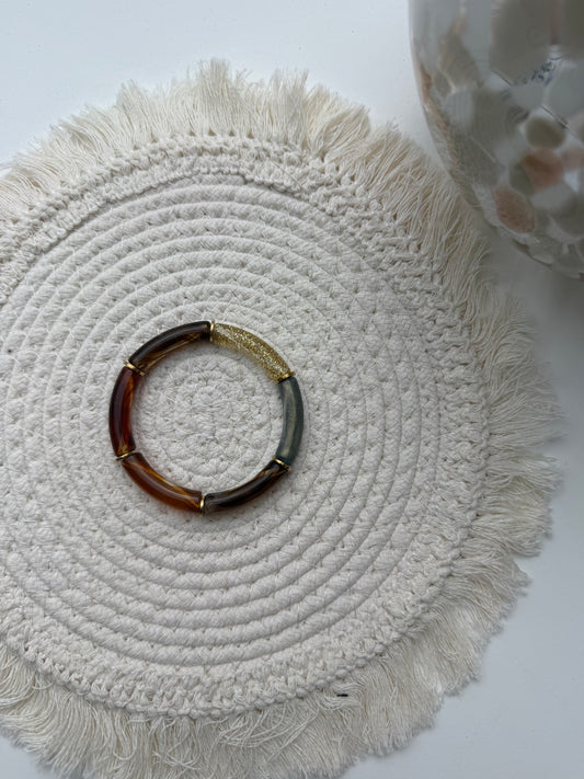Bracelet élastique gris