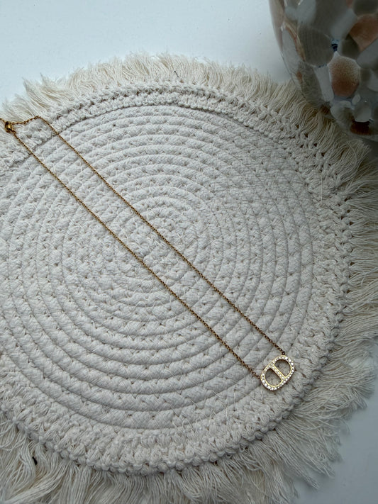 Collier maillon doré