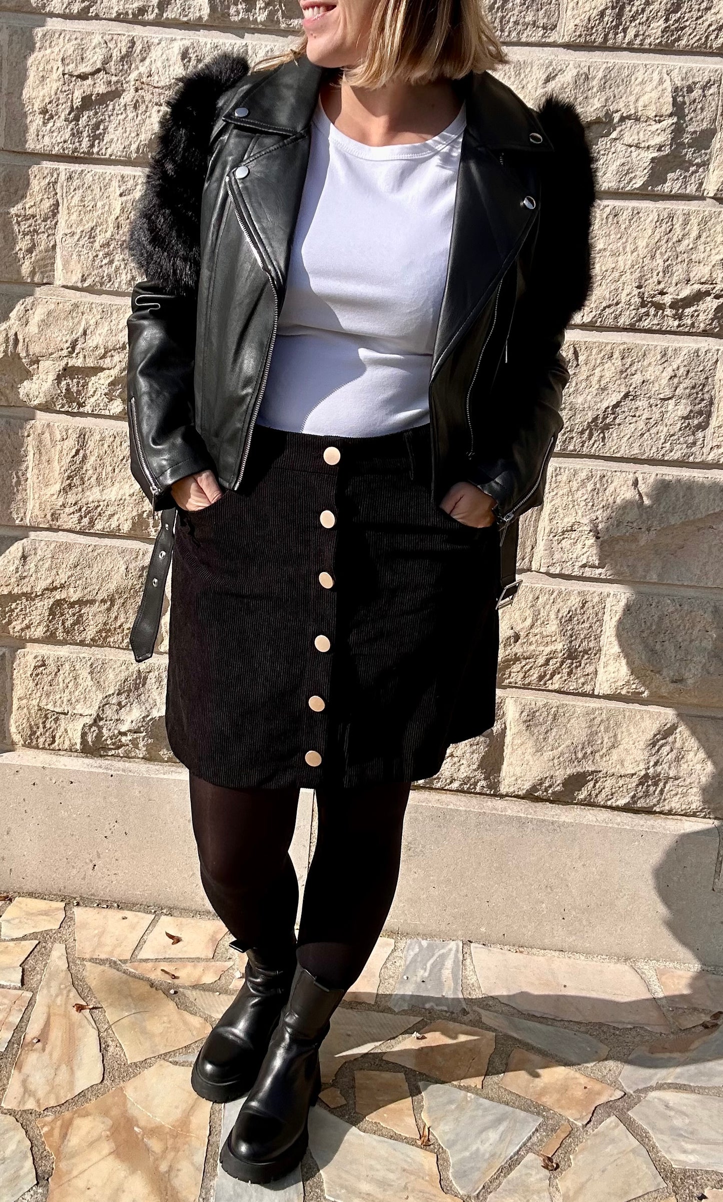 Jupe en velours noir