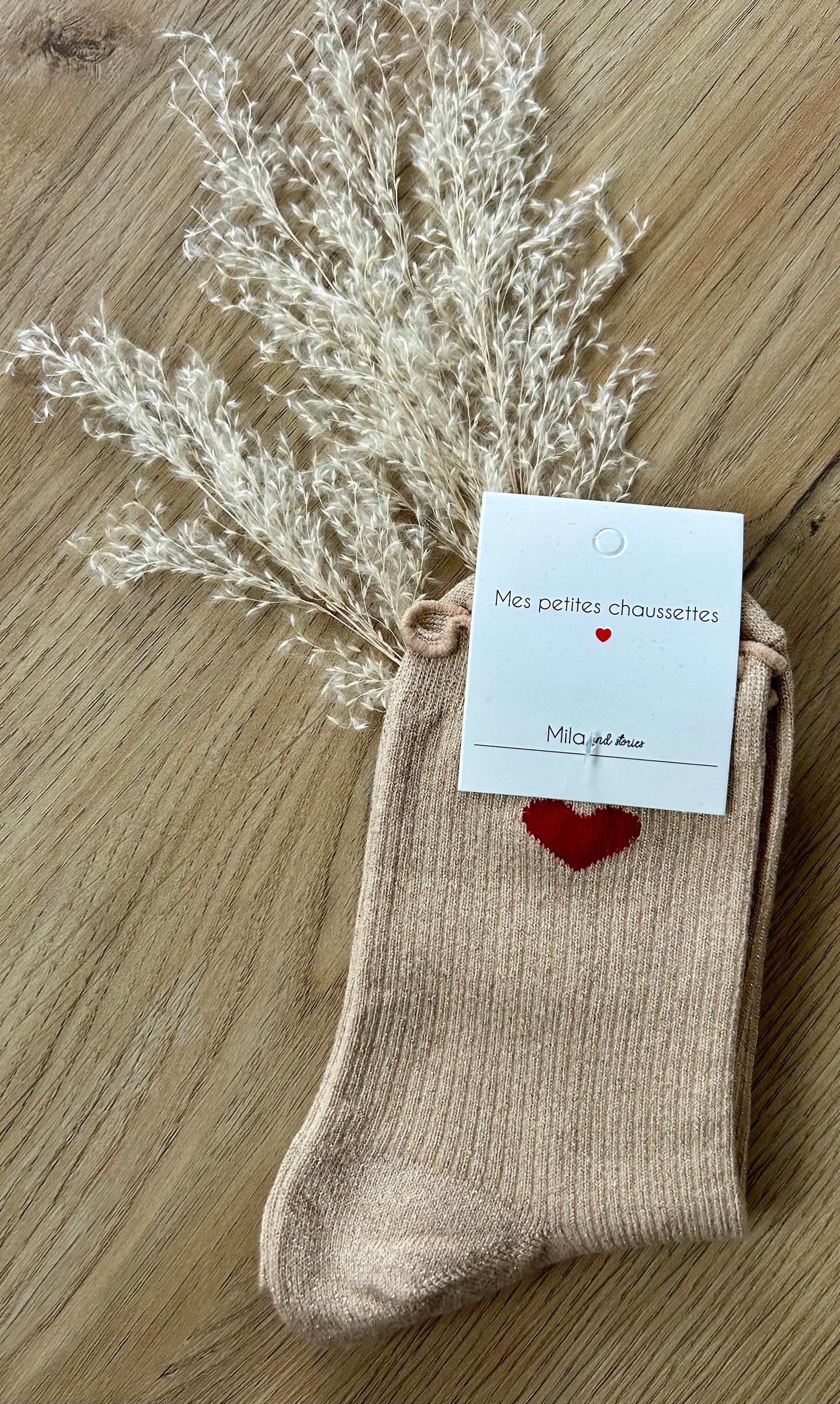 Chaussettes pailletées Coeur
