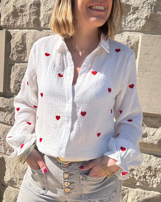 Chemise coeurs