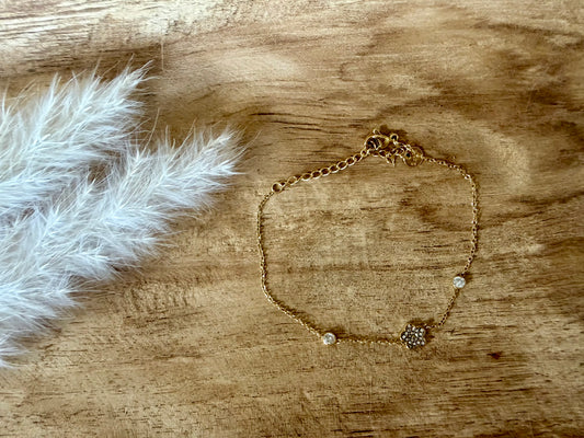 Bracelet Fleur Strass