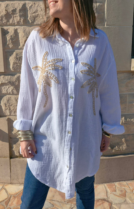 Chemise Palmiers